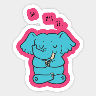 Namaste Elephant Sticker